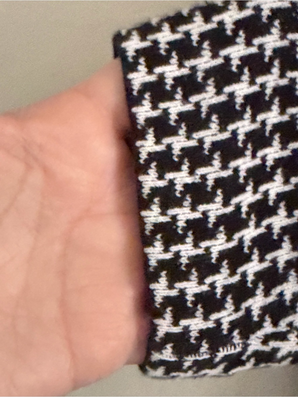CHAPS Houndstooth 3 Button Casual Blazer Jacket Women's Size Medium Black/White - Picture 8 of 14